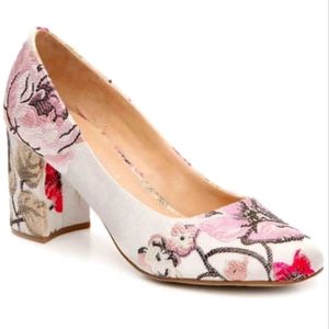 Kelly Katie Embroidered Floral Heels 